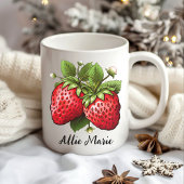 Tasse à la Fraise, Cadeau Personnalisé d'Anniversa