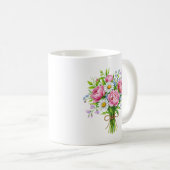 Tasse à ladybug aquarelle Bouquet de Pivoine de Pr (Devant droit)
