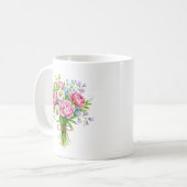 Tasse à ladybug aquarelle Bouquet de Pivoine de Pr (Devant gauche)