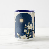 Tasse à l'arche islamique florale | Minuit et ivoi (Centre)