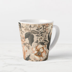 Tasse à latte à motif floral vintage