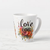 Tasse à latte "Amour dans chaque tasse" (Angle droit)