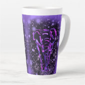 Tasse à Latte avec Éléphant Violet (Angle droit)