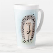 Tasse à latte avec un hérisson jouant de la clarin (Angle droit)