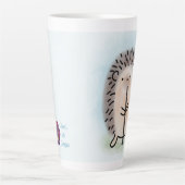Tasse à latte avec un hérisson jouant de la clarin (Devant)