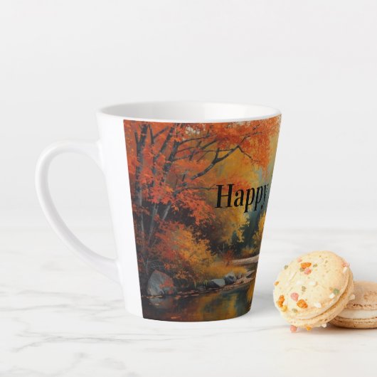 Tasse à latte Bon Automne à tous (En situation)