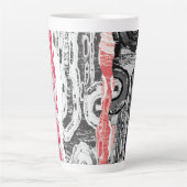 Tasse à Latte – Conception Abstraite de Friction L (Devant)