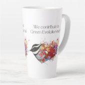 Tasse à latte - Contribution des oiseaux à l'évolu (Angle droit)