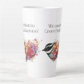 Tasse à latte - Contribution des oiseaux à l'évolu (Devant)