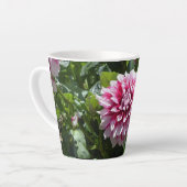 Tasse à latte Dahlia rose (Angle gauche)