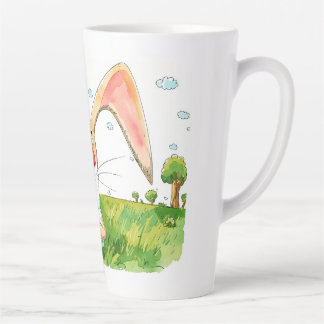 Tasse à latte de lapin grincheux - Tasse de lapin