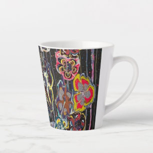 Tasse à Latte – Élégante Tasse d'Art Floral, Parfa