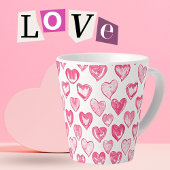 Tasse à Latte en Céramique "Hearts Aflutter"