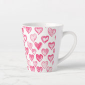 Tasse à Latte en Céramique "Hearts Aflutter" (Droite)