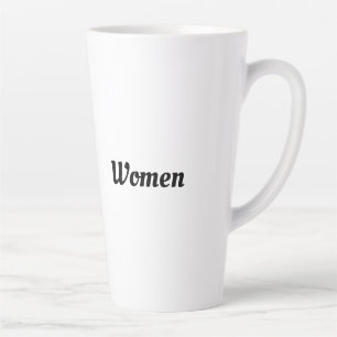 Tasse à Latte Femmes Couleur Noire Texte Mugs ou T