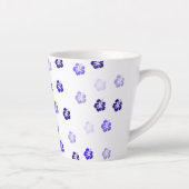 Tasse à latte florale à l'hibiscus bleu (Droite)