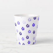 Tasse à latte florale à l'hibiscus bleu (Devant)