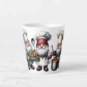 Tasse à Latte Gnomes Cuisiniers (Devant)