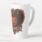 Tasse à latte Halloween esthétique effrayante 17oz (Angle droit)
