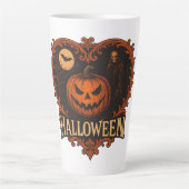 Tasse à latte Halloween esthétique effrayante 17oz (Devant)