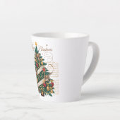 Tasse à latte - Joyeux Noël Tasse à latte (Angle droit)