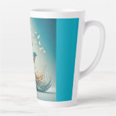 Tasse à latte (Oiseau bleu) (Droite)