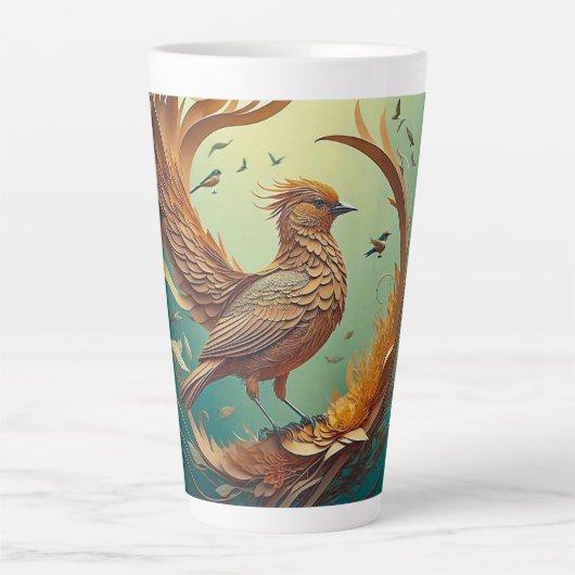 Tasse à Latte (Oiseau Brun) (Devant)