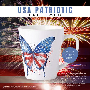 Tasse à latte patriotique USA