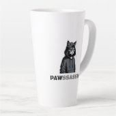 Tasse à latte PAWSSASSIN – Énergie de chat de rue (Angle droit)