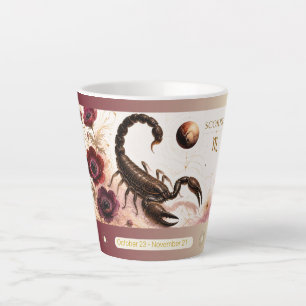 Tasse à latte petite Anémone Scorpion Art Nouveau