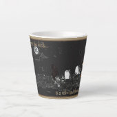 Tasse à latte petite cachée dans le noir (Devant)
