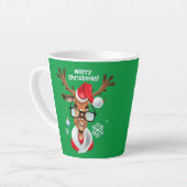 Tasse à latte Renne Noël (Angle gauche)