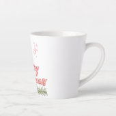 Tasse à latte rose Joyeux Noël (Droite)