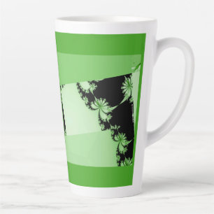 Tasse à latte vert de chaux du jardin fractal