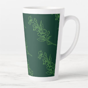 Tasse à latte vert foncé - Art minimaliste de l'eu