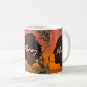 Tasse à l'esthétique vintage "Mémoire" silhouette (Devant droit)