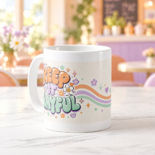 Tasse à lettrage bulles ludique