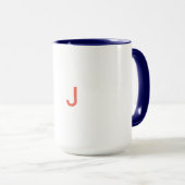 Tasse à lettre J monogramme (Devant droit)