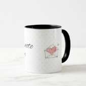 Tasse A Little Note of Love | Design de l'envelopp (Devant droit)