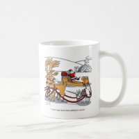 Tasse à main gauche de renne licorne