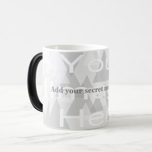 Tasse à modèle morphing de message secret (Devant gauche)