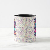 Tasse à monogramme géométrique dynamique - R pour (Centre)