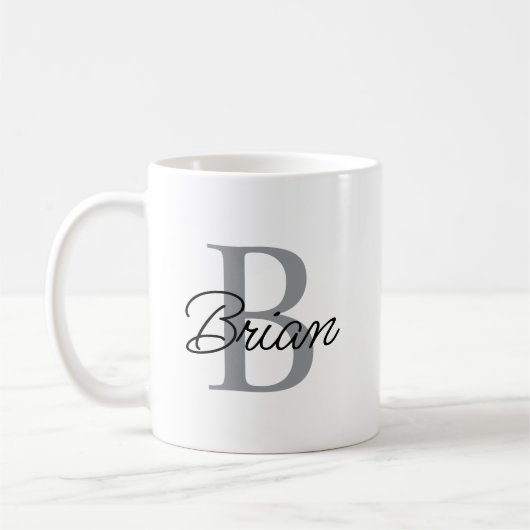 Tasse à monogramme initial et nom, Tasse à nom per (Gauche)
