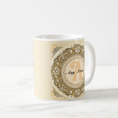 Tasse à monogramme orné doré (Devant droit)