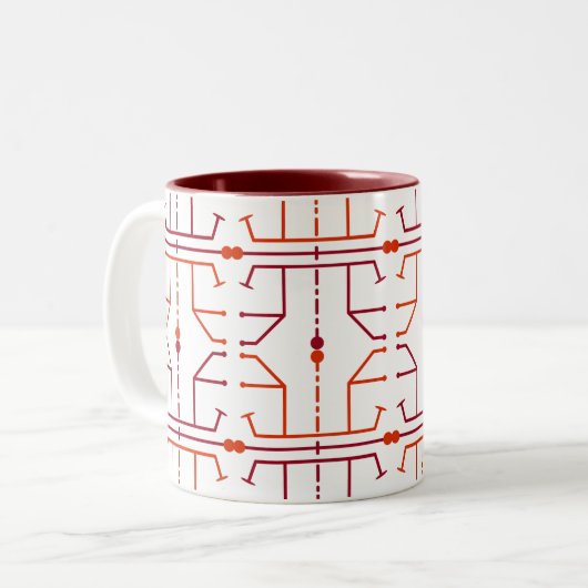 Tasse à motif abstrait de hiéroglyphe (Devant gauche)