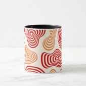 Tasse à motif abstrait rétro ondulé (Centre)