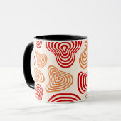 Tasse à motif abstrait rétro ondulé (Devant gauche)