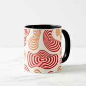Tasse à motif abstrait rétro ondulé (Devant droit)