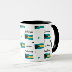 Tasse à motif Bahamas Roots Drapeau des Caraïbes