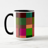 Tasse à motif carreaux patchwork coloré (Gauche)